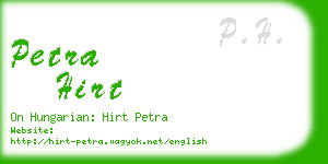 petra hirt business card